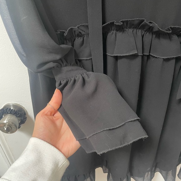 ASOS Pretty Lavish Smock Ruffle Mini Dress - Picture 4 of 8